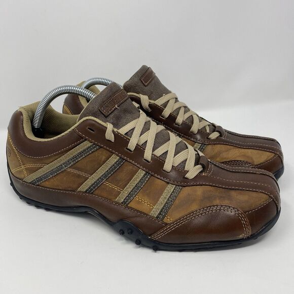 Skechers Men 10 Urban Track 60449 Brown Leather Oxford Casual Shoe VTG Y2K Retro main image 12